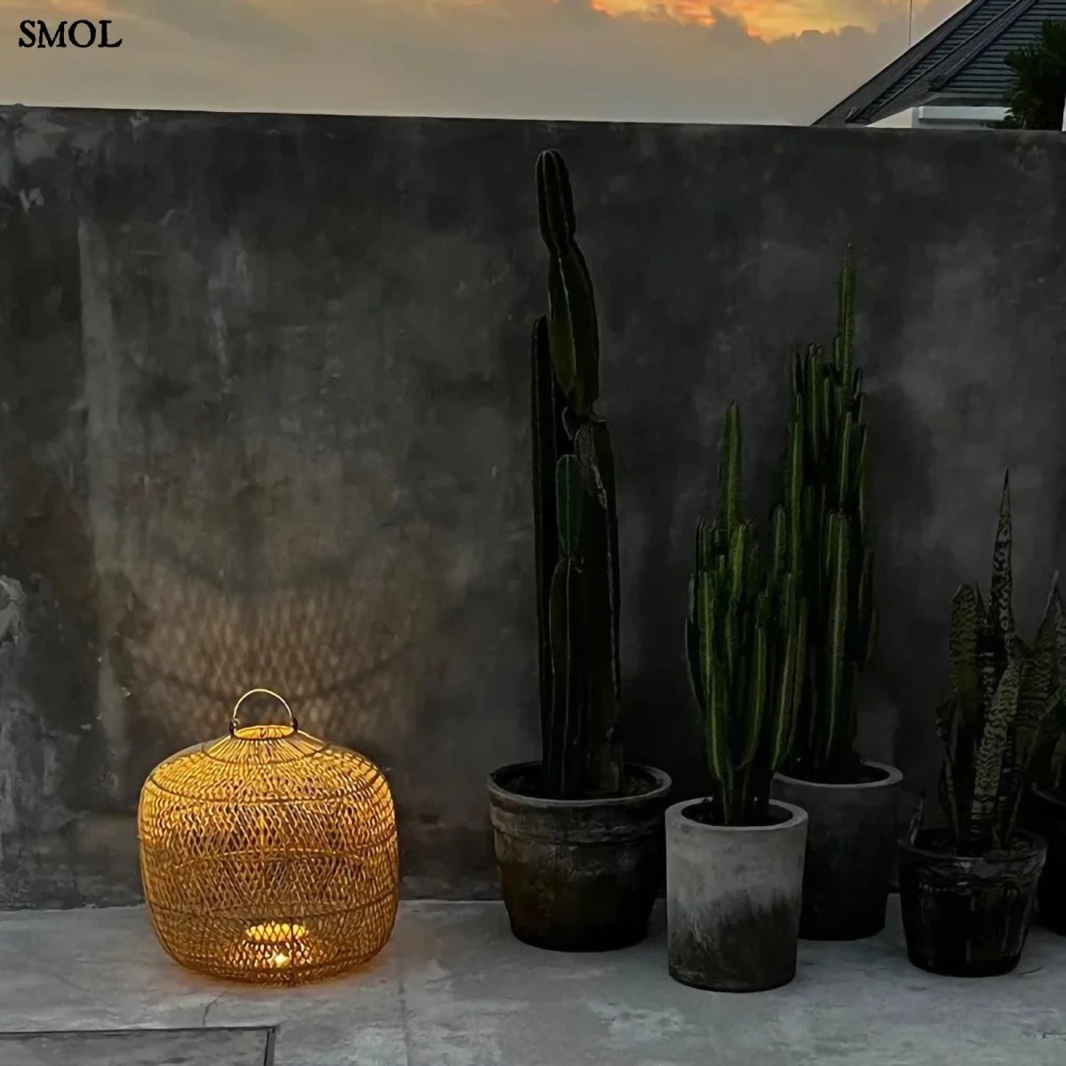 Nagy Rattan Lámpaernyő, 58 cm | BATU BOLONG - SMOL