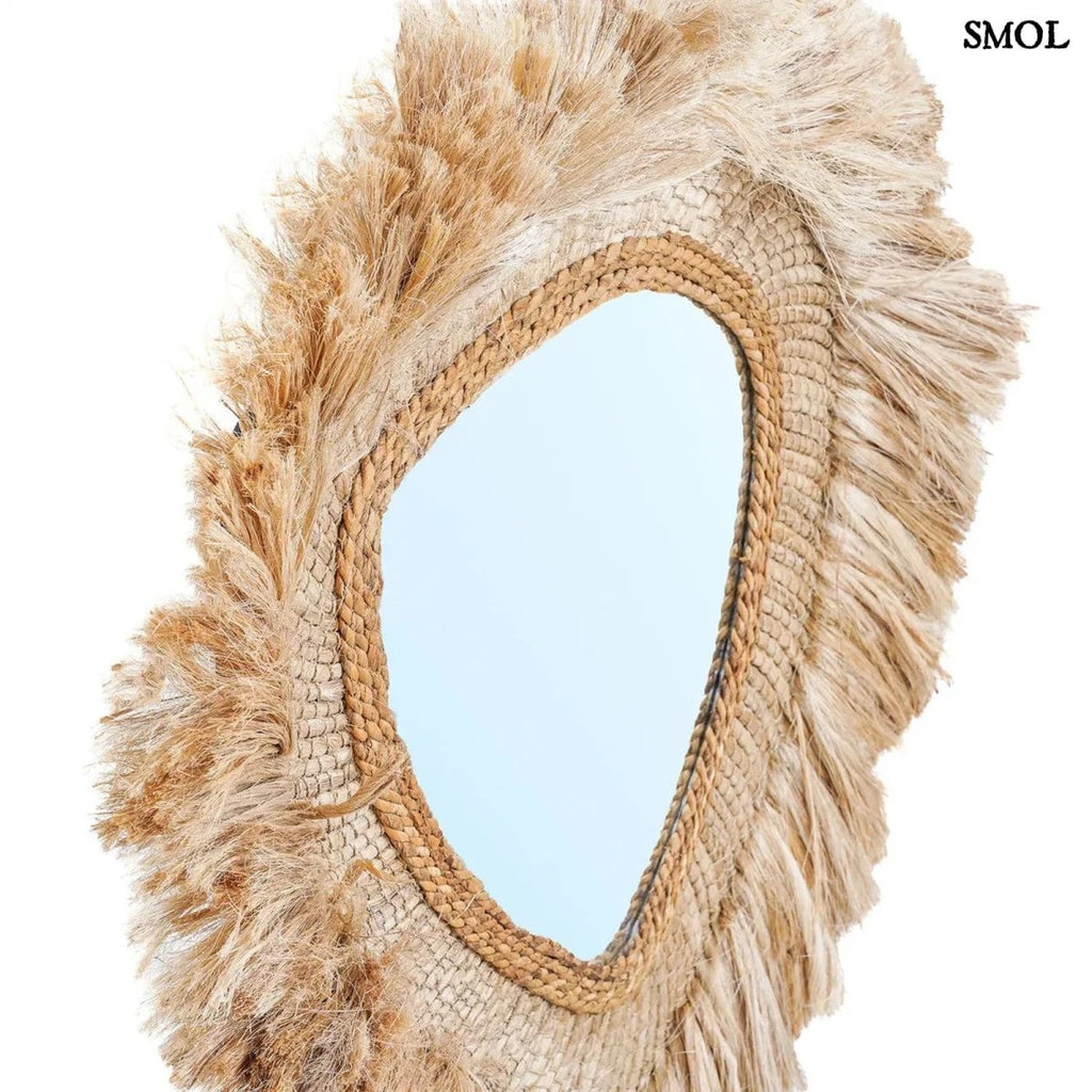 Organikus falitükör – 80×80, natúr | CONTESSA - SMOL