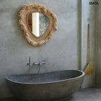 Organikus falitükör – 80×80, natúr | CONTESSA - SMOL