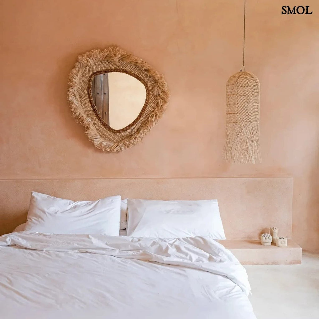 Organikus falitükör – 80×80, natúr | CONTESSA - SMOL