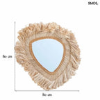 Organikus falitükör – 80×80, natúr | CONTESSA - SMOL