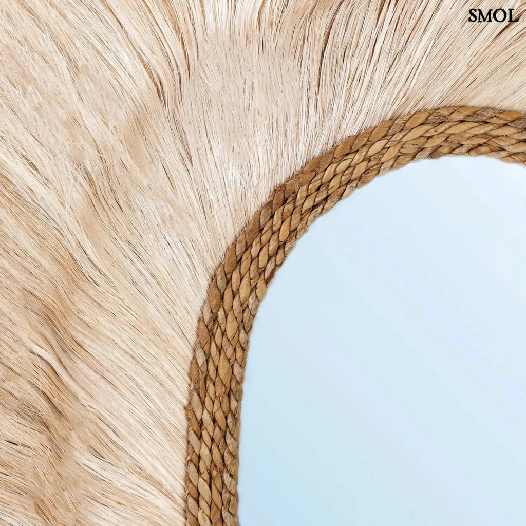 Organikus falitükör – 90×80, natúr | PRINCIPESSA - SMOL