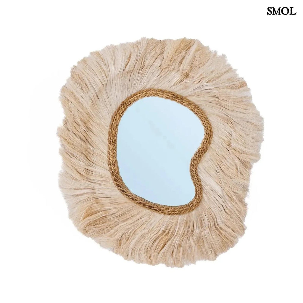 Organikus falitükör – 90×80, natúr | PRINCIPESSA - SMOL