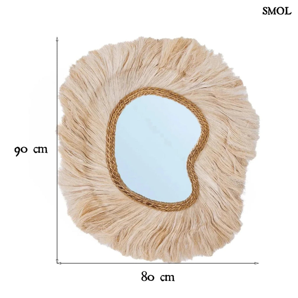 Organikus falitükör – 90×80, natúr | PRINCIPESSA - SMOL