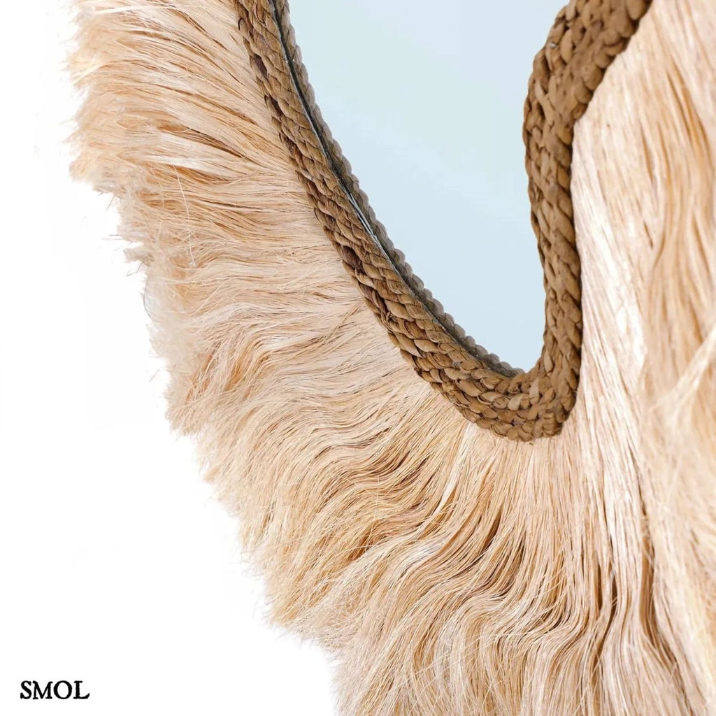 Organikus falitükör – 90×80, natúr | PRINCIPESSA - SMOL