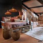 Dísztál - nagyméretű, papírmasé, 45 cm | TABUL - smol.hu - hálószobában, takarókkal