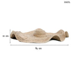 Óriás karimájú, természetes vízijácintból font szalmakalap, méretekkel