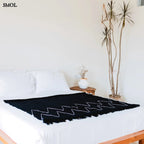 Pamut Ágytakaró, fekete, 140x200 | LINGGAH - SMOL