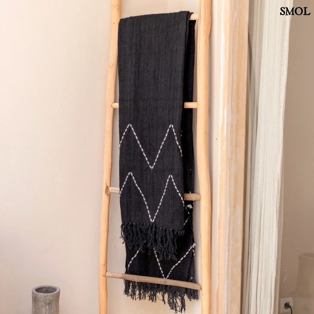 Pamut Ágytakaró, fekete, 140x200 | LINGGAH - SMOL