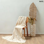 Pamut ágytakaró, natúr, 140x200 | LINGGAH - SMOL