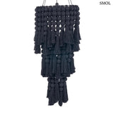 Black cotton chandelier, hand-woven, XL | NOMAD