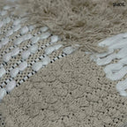 Pamut Díszpárna- fehér-natúr, 45x45 | POLA | SMOL - nagyítva