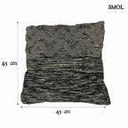 Pamut Díszpárna - fekete-szürke, 45x45 | LUTELU | SMOL - méretekkel