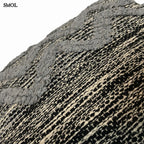 Pamut Díszpárna - fekete-szürke, 45x45 | LUTELU | SMOL - minta nagyítva