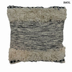 Pamut Díszpárna - szürke-natúr, 45x45 | MOIRA | SMOL - fehér háttérrel