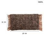 Fekete és réz mintás díszpárnahuzat méretekkel