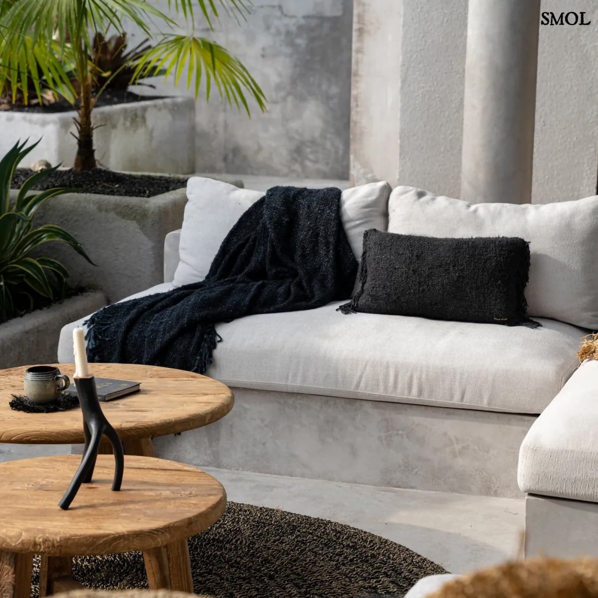 Pamut Díszpárnahuzat, 30x50 | GEE BLACK NAVY - SMOL