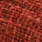 Bohém stílusú, cseresznyepiros párnahuzat rojtos szegéllyel nagyítva