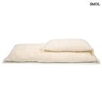 Krémszínű texturált díszpárnahuzat két méretben