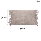 Gyöngyszürke díszpárnahuzat bojtokkal méretekkel