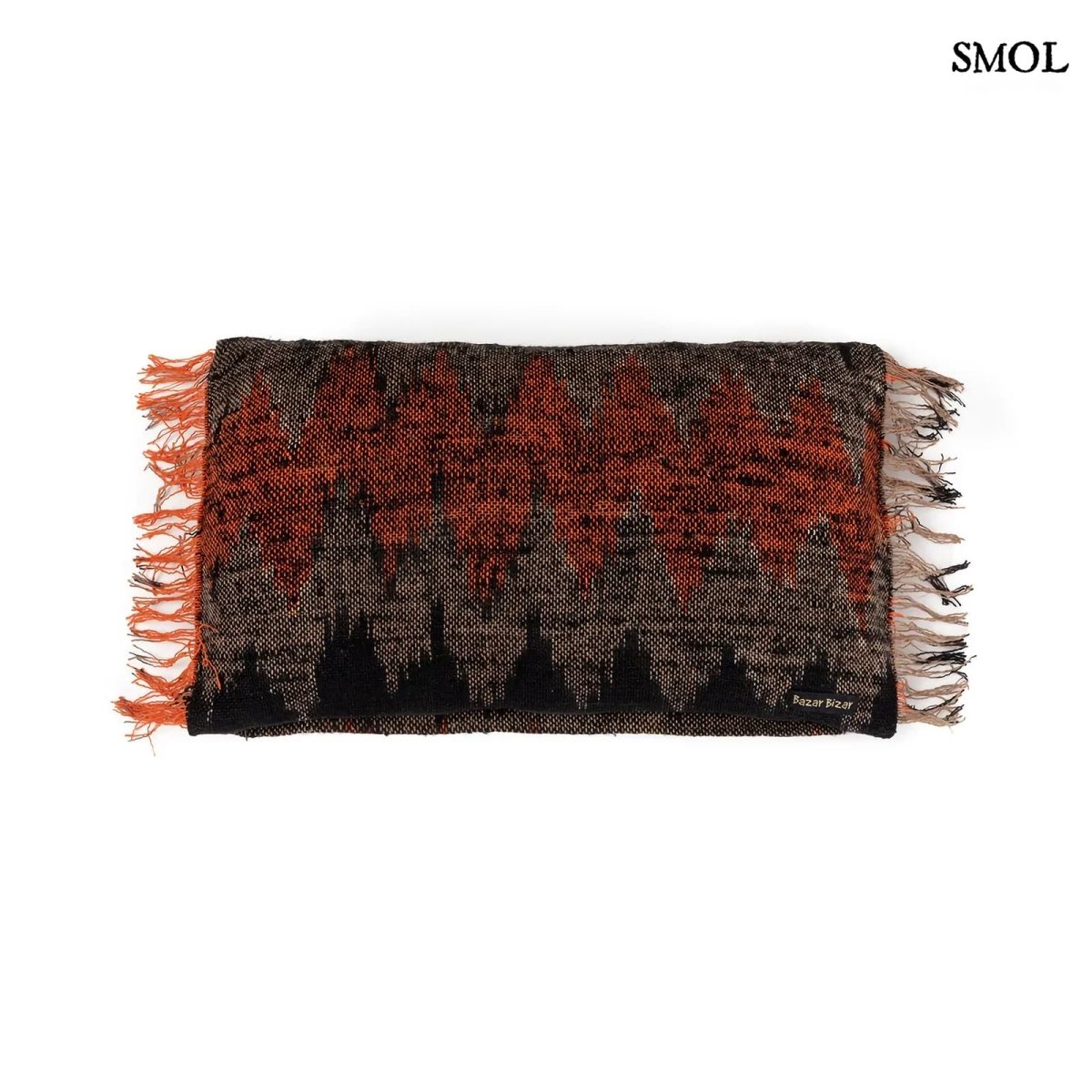 Texturált pamut díszpárnahuzat hátulról