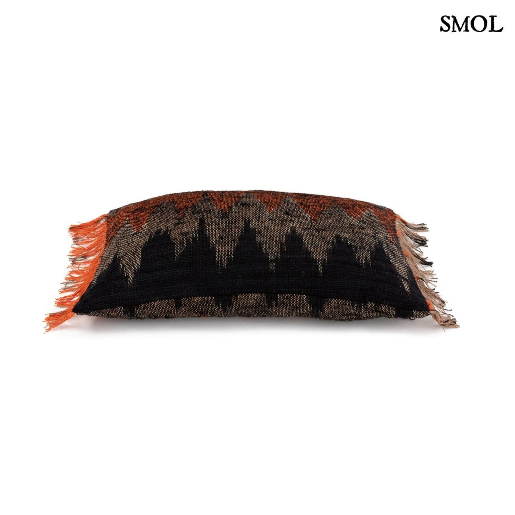 Texturált pamut díszpárnahuzat fektetve