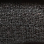 Fekete, rojtos szélű díszpárnahuzat textúra nagyítva