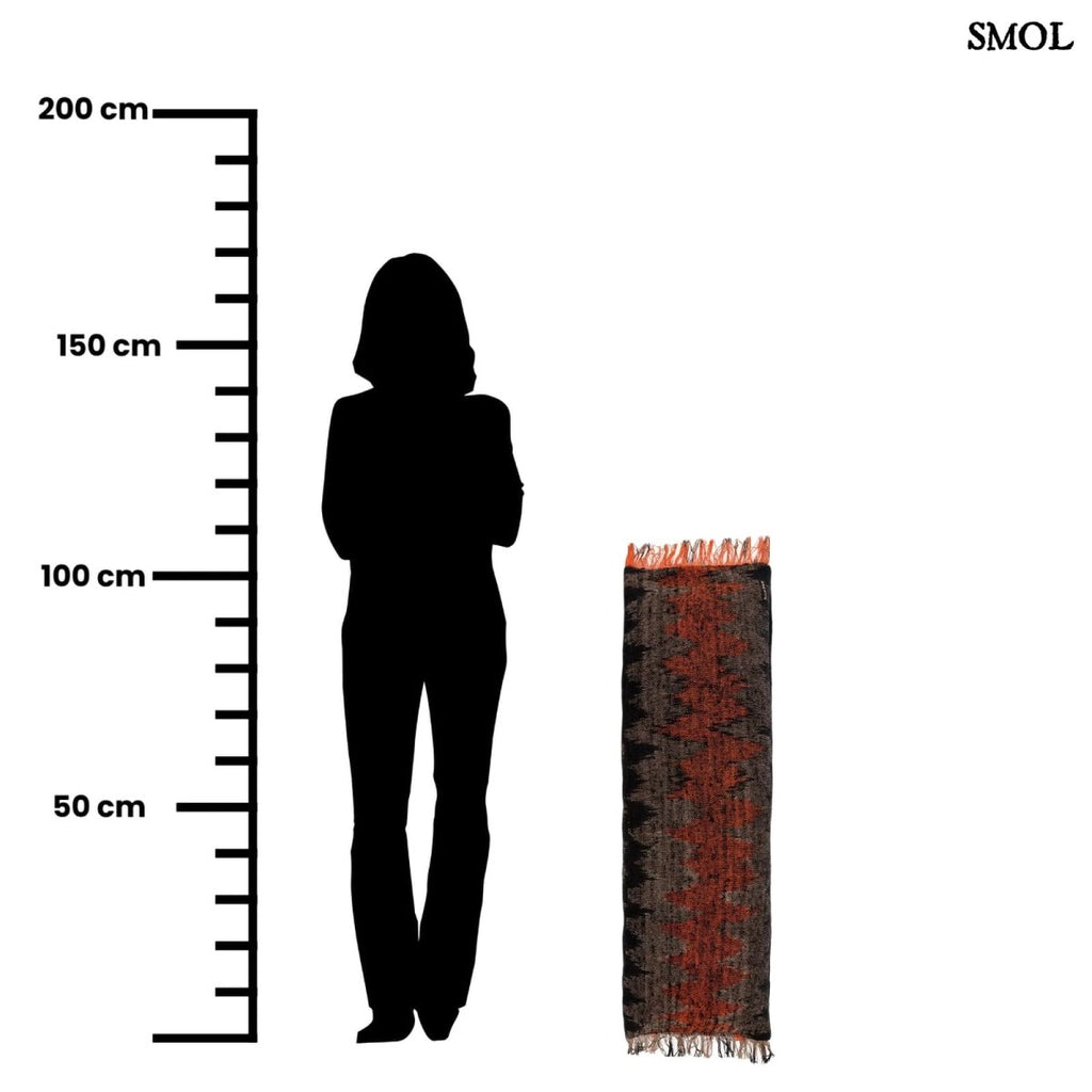 Pamut Díszpárnahuzat, 35x100 | GEE ORANGE BLACK - SMOL