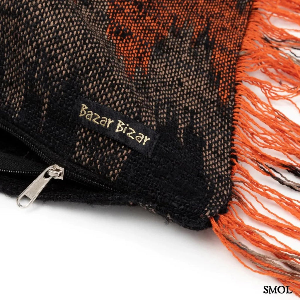 Pamut Díszpárnahuzat, 35x100 | GEE ORANGE BLACK - SMOL