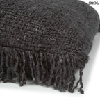 Rojtos, fekete-kék árnyalatú díszpárnahuzat sarok nagyítva