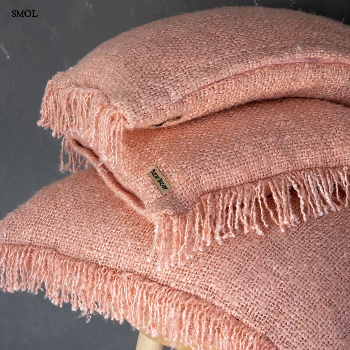 Pamut Díszpárnahuzat, 40x40 | GEE SALMON - SMOL