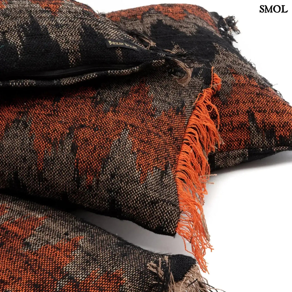 Pamut Díszpárnahuzat, 60x60 | GEE ORANGE BLACK - SMOL