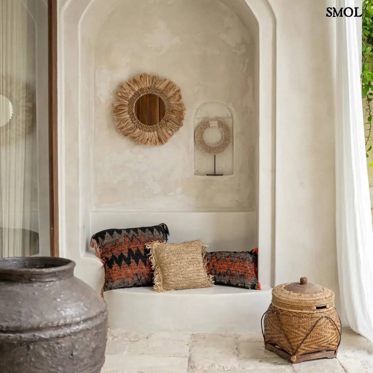 Pamut Díszpárnahuzat, 60x60 | GEE ORANGE BLACK - SMOL