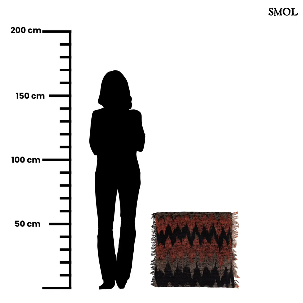 Pamut Díszpárnahuzat, 60x60 | GEE ORANGE BLACK - SMOL