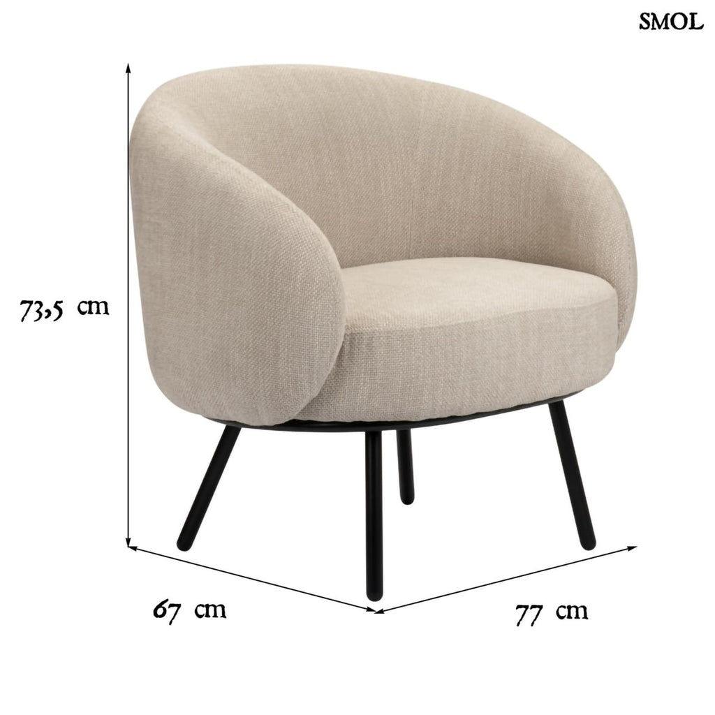 Pihenőszék - bézs, kárpitozott | MARS - SMOL