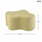 Felhő alakú puff gyerekeknek, matcha zöld színben, OEKO-TEX® minősítésű anyagból méretekkel