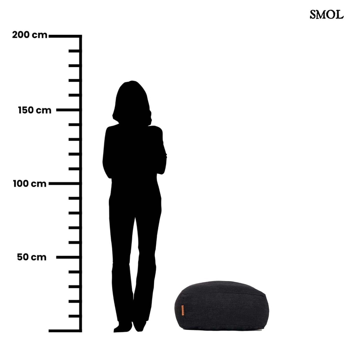 Puff - szögletes, pamut, 60 cm | COMFY - SMOL