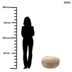 Puff vízijácintból – natúr, M | HYACINTH | SMOL - méretarányosan