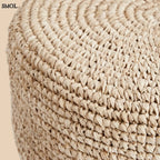 Raffia bárszék natúr színben, kézzel fonott ülőfelülettel és fa lábakkal, raffia