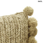 Raffia Díszpárna Pomponnal, 50x30| SANUR - SMOL