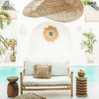 Raffia díszpárnahuzat, 40x40, rojtokkal | RAFFIA - SMOL