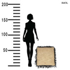 Natúr színű, kézzel szőtt raffia díszpárnahuzat boho stílusban méretarányosan