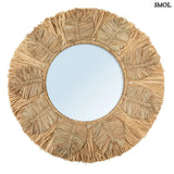 Bast-Wandspiegel – Boho-Stil, mit Muscheln | PALM TREE