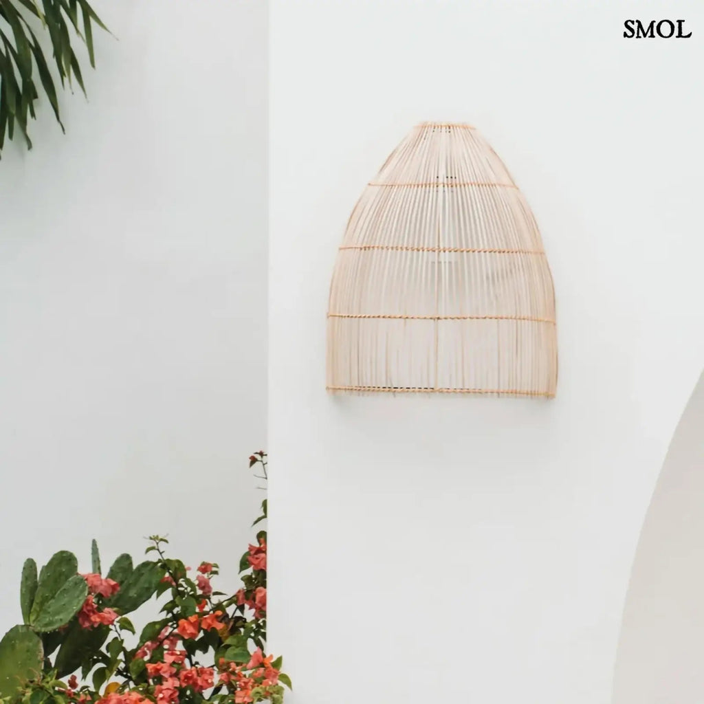 Rattan Fali lámpaernyő - natúr, L | LALO - SMOL