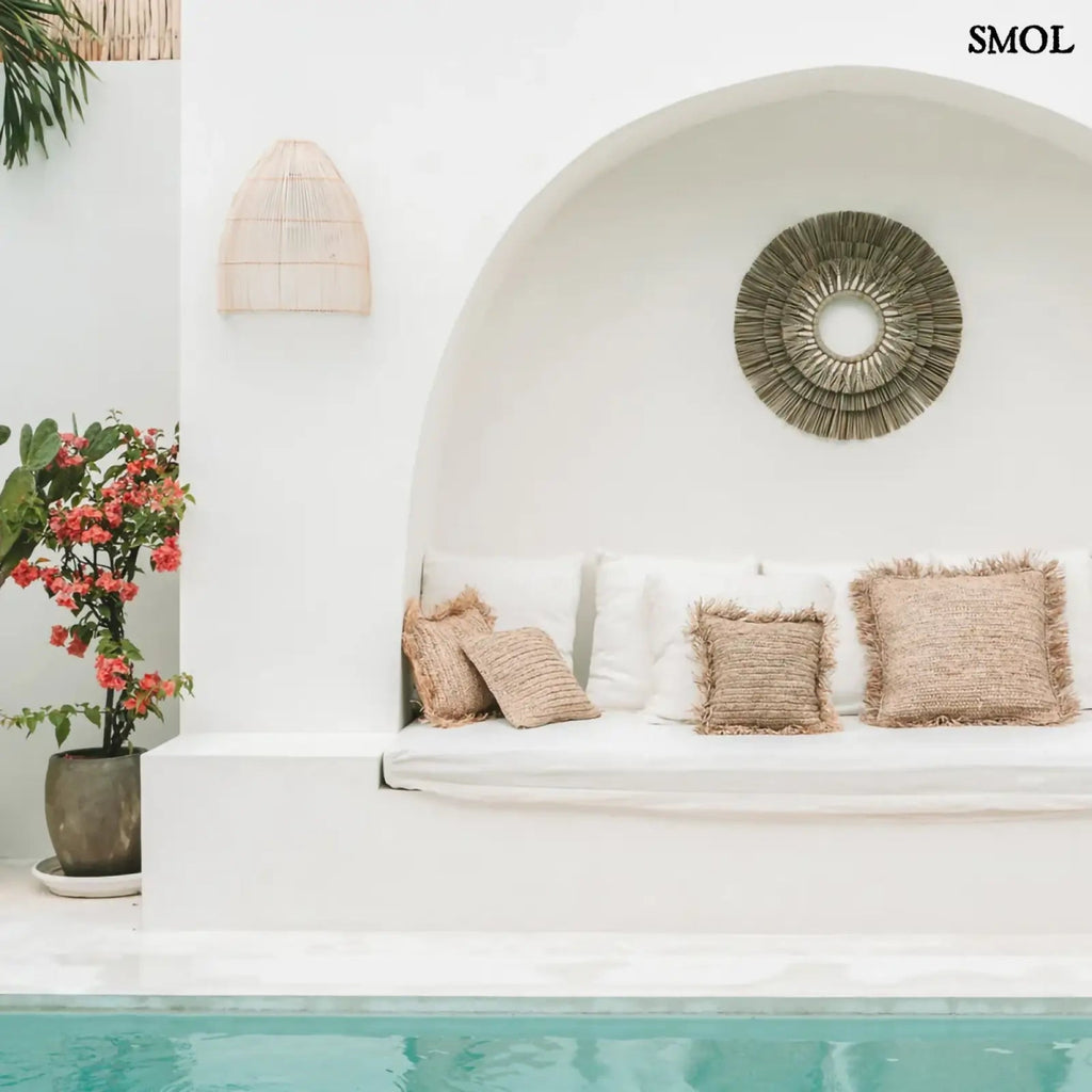 Rattan Fali lámpaernyő - natúr, L | LALO - SMOL