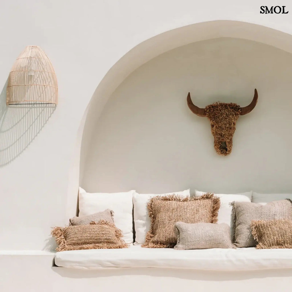 Rattan Fali lámpaernyő - natúr, L | LALO - SMOL