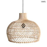 Rattan függőlámpa – labirintus mintás fonat, S | MAZE