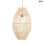 Rattan Függőlámpa, Ovális Formájú, 59 cm | ZURI - SMOL