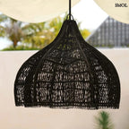 Rattan Függőlámpaernyő – Fekete, M | WHIPPED - SMOL