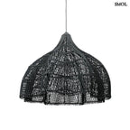 Rattan Függőlámpaernyő – Fekete, M | WHIPPED - SMOL